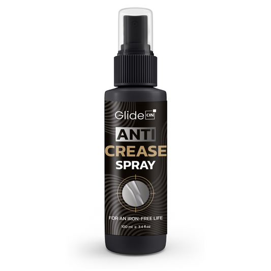 Anti-Crease Spray – Wrinkle Release Formula, Iron-Free, Travel Size (100ml / 3.4 Fl. Oz)